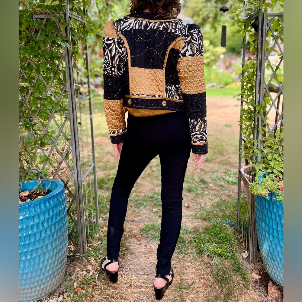 80s Jeanne Marc Patchwork Jacket - image 3